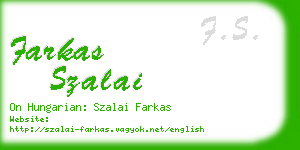 farkas szalai business card